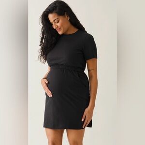 Boob Design Maternity/Nursing TShirt Dress Black